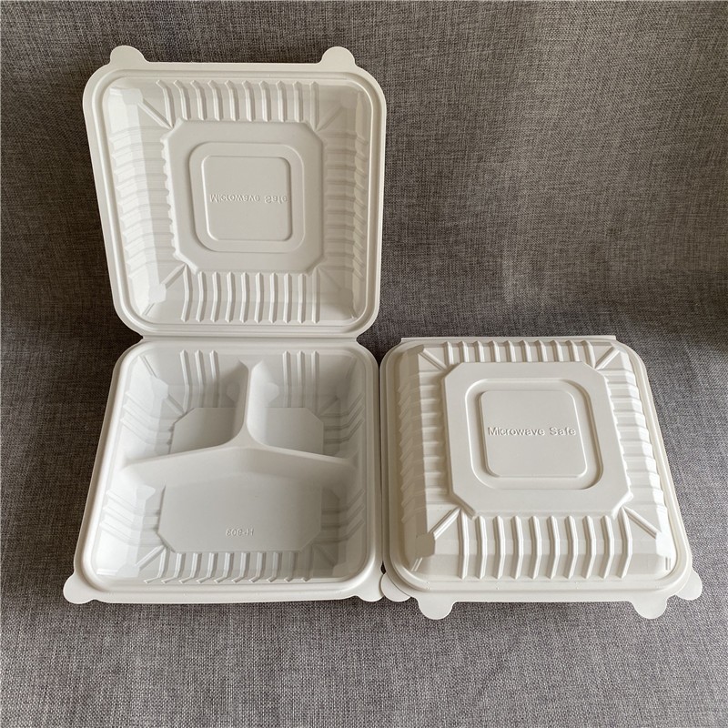 Compostable Disposable Corn Starch Food Container Takeout Lunch Three/ Four  Compartment Box Food Container - China PLA Tableware and Plastic Cup price